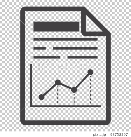 graph chart with document paper page icon graph chart with document paper page icon 98758397