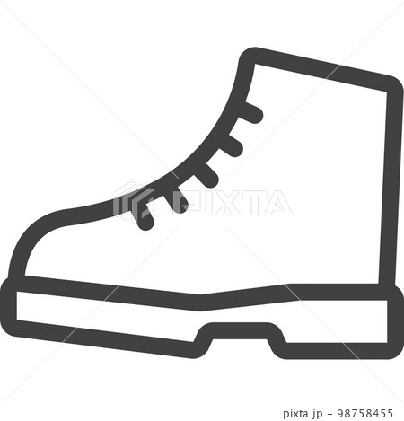 hiking boots icon, camping shoe, simple thin line icon sets 98758455