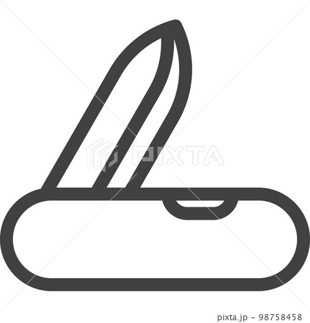 pocketknife icon, penknife, simple thin line icon sets 98758458