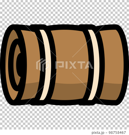 Bedroll icon, sleeping matt, Lineal color style 98758467