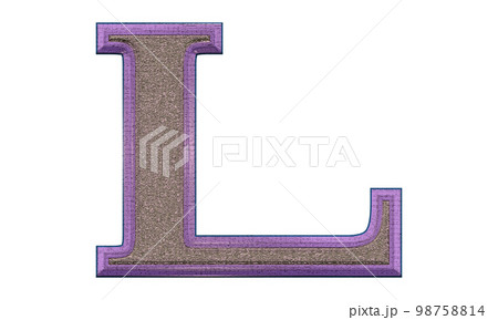 Decorative letter on transparent background.Art font illustration. 98758814