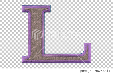 Decorative letter on transparent background.Art font illustration. 98758814