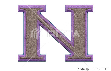 Decorative letter on transparent background.Art font illustration. 98758818