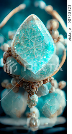 Radiant Sky-Blue Larimar Stones Background 98758823