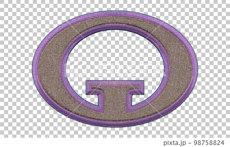Decorative letter on transparent background.Art font illustration. 98758824