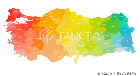 Turkey political map of administrative divisions 98759345