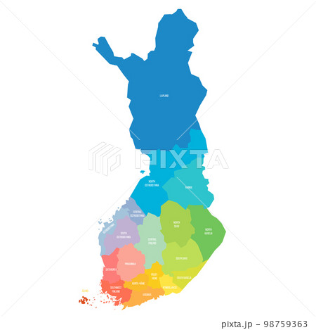 Finland political map of administrative divisions Finland political map of administrative divisions 98759363