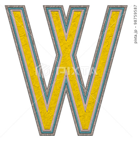Decorative letter on transparent background.Art font illustration. 98759587