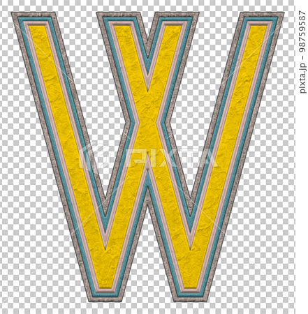 Decorative letter on transparent background.Art font illustration. 98759587