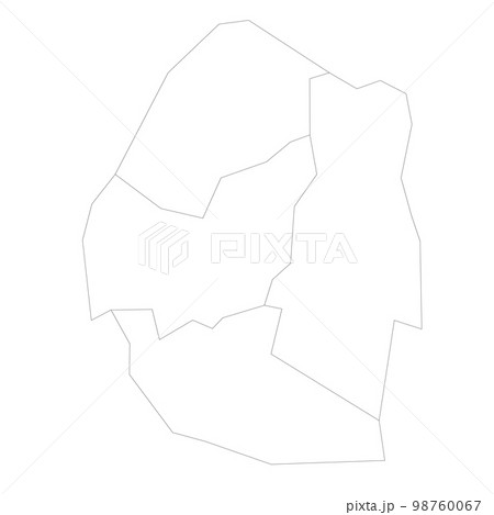 Eswatini political map of administrative divisions 98760067