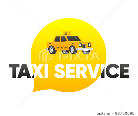 Get Car Taxi. Taxi service banner. Public transport concept. Vector illustration. 98760690