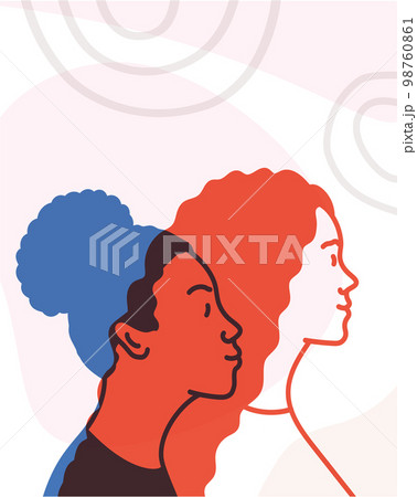 Two multi-ethnic women. 98760861