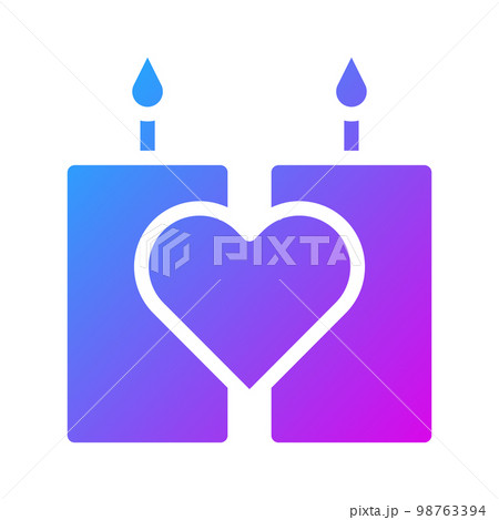 valentine icon set solid gradient purple pink style illustration vector element and symbol perfect. 98763394