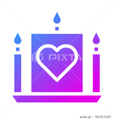 valentine icon set solid gradient purple pink style illustration vector element and symbol perfect. 98763395