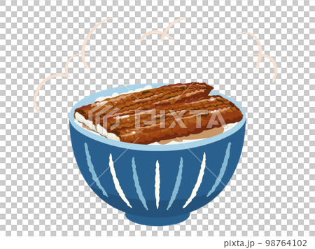 Illustration of a warm eel bowl 98764102