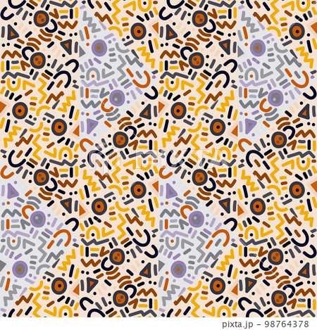 Decorative abstract shape mosaic seamless...のイラスト素材 [98764378] - PIXTA