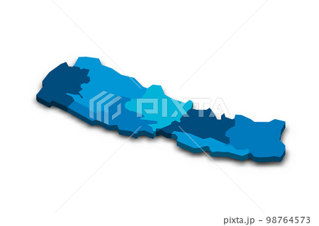 Nepal political map of administrative divisions 98764573