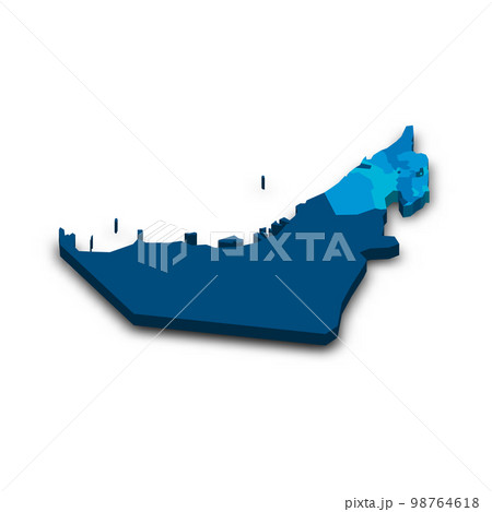 United Arab Emirates political map of administrative divisions 98764618