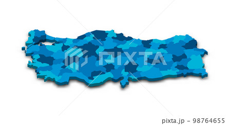 Turkey political map of administrative divisions 98764655