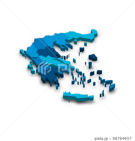 Greece political map of administrative divisions Greece political map of administrative divisions 98764657
