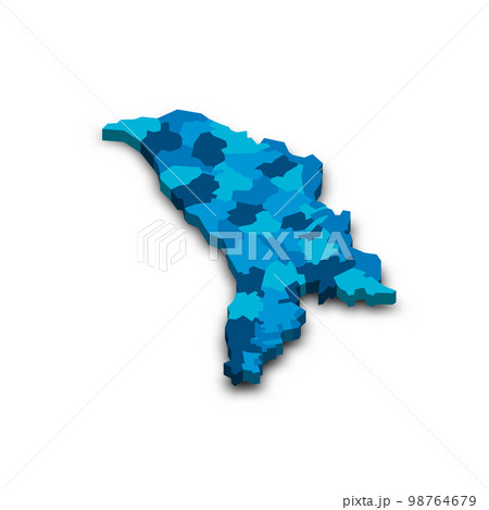 Moldova political map of administrative divisions Moldova political map of administrative divisions 98764679