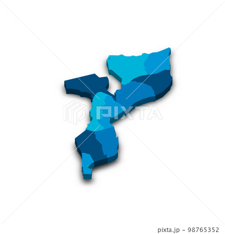 Mozambique political map of administrative divisions 98765352