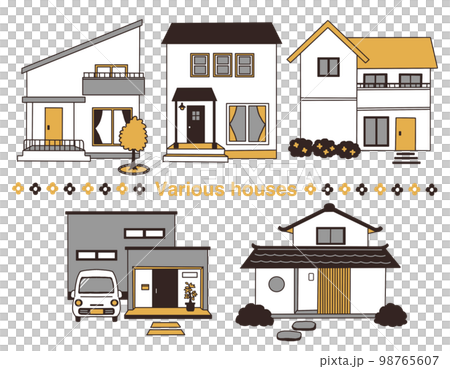 さまざまな家のイラスト さまざまな家のイラスト 98765607