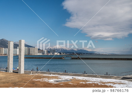 琵琶湖大津港冬景色 98766176