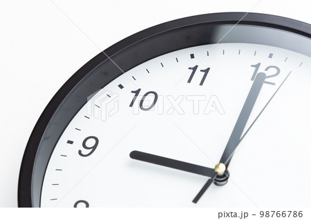 掛け時計　白バック 98766786