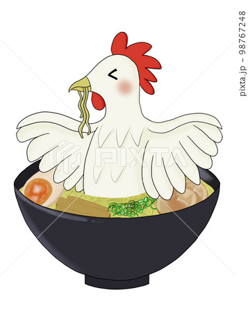 自分自身（鶏）で出汁を取ってリアル風なラーメンを食べる（目を瞑る1） 98767248