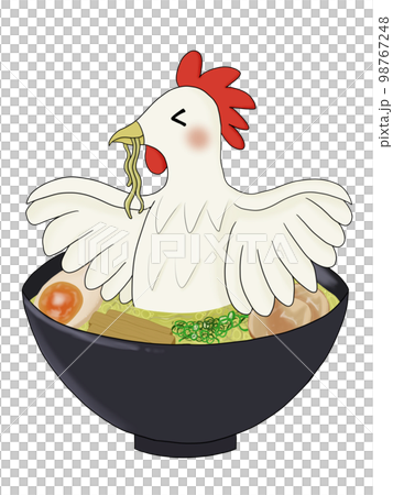 自分自身（鶏）で出汁を取ってリアル風なラーメンを食べる（目を瞑る1） 98767248