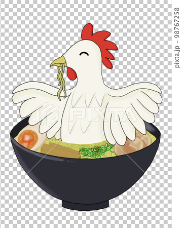 自分自身（鶏）で出汁を取ってリアル風なラーメンを食べる（笑顔2）の
