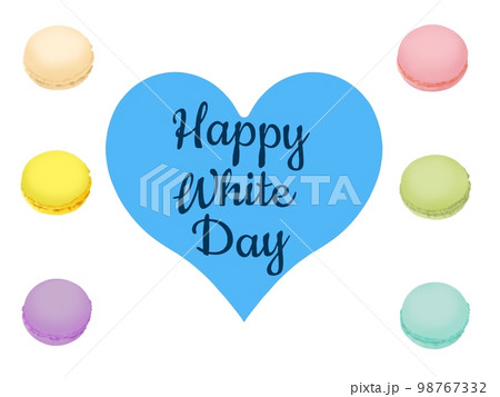 ハッピーホワイトデーとマカロン 98767332