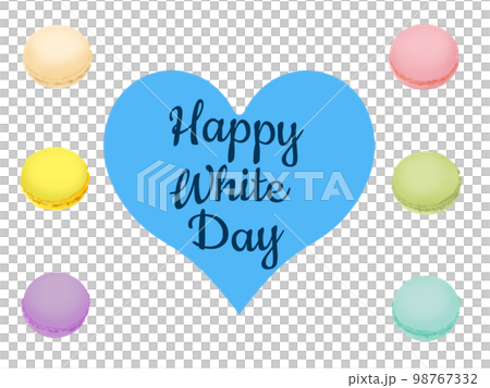 ハッピーホワイトデーとマカロン 98767332