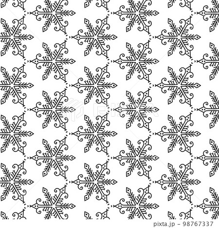 雪の結晶パターン 98767337