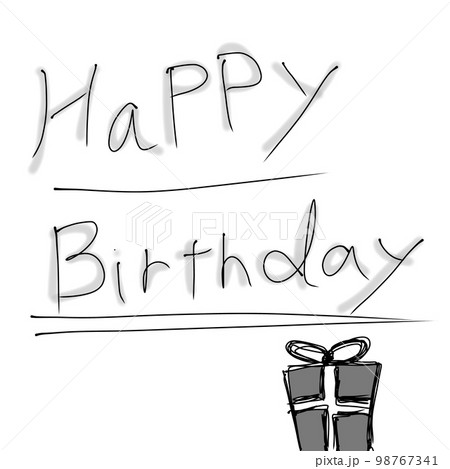 手書きテキスト　HappyBirthday 98767341
