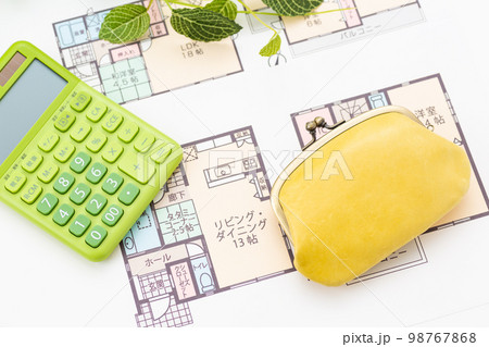 住宅図面とがま口財布 住宅図面とがま口財布 98767868