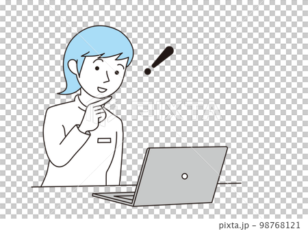 A female nurse who understands the DX transformation of the medical field A female nurse who understands the DX transformation of the medical field 98768121