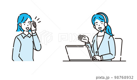 問い合わせのイラスト素材 [98768932] - PIXTA