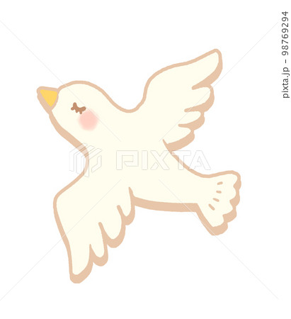 白い鳩のイラスト 白い鳩のイラスト 98769294