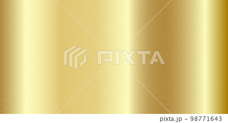 Gold foil texture background. Metal shiny gradient. Glossy surface with reflection and scratches. Realistic backdrop. Vector illustration. 98771643