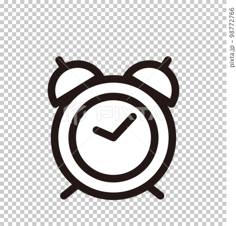 Alarm clock icon (3 types of line thickness) Alarm clock icon (3 types of line thickness) 98772766