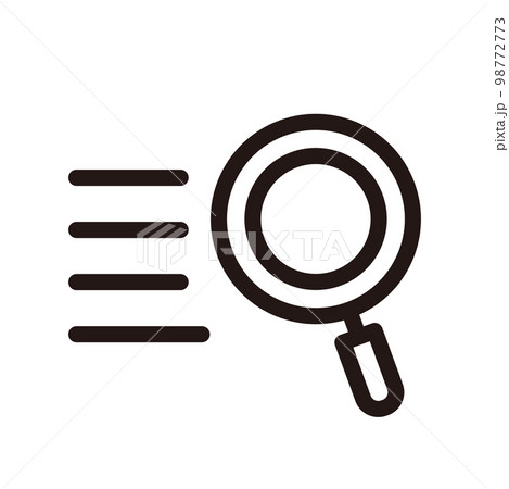 調査　検索　アイコン（線の太さ三種） 98772773