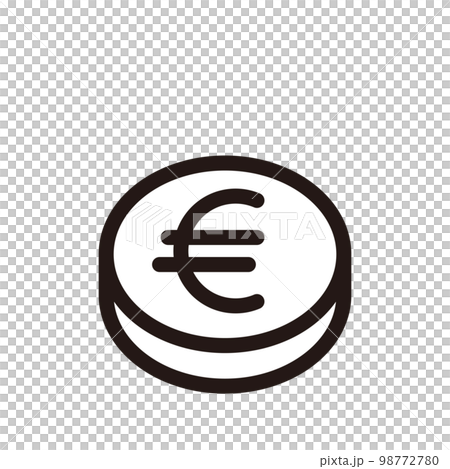 Euro coin icon (three line thicknesses) 98772780
