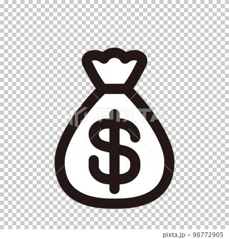 Dollar bag icon (three line thicknesses) Dollar bag icon (three line thicknesses) 98772905