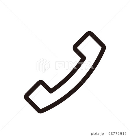 電話　アイコン（線の太さ三種） 98772913