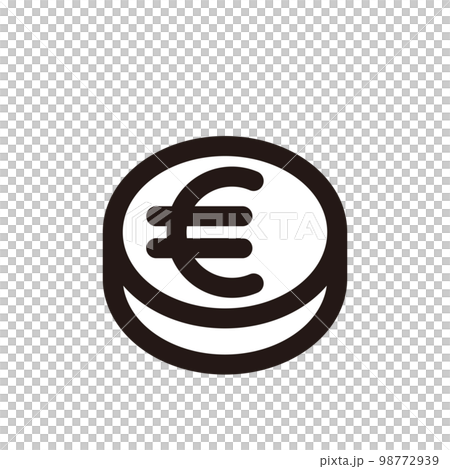 Euro coin icon (three line thicknesses) 98772939
