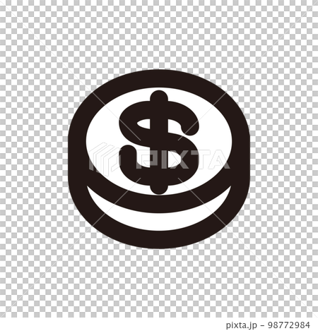 ドル　マネー　アイコン（線の太さ三種） 98772984