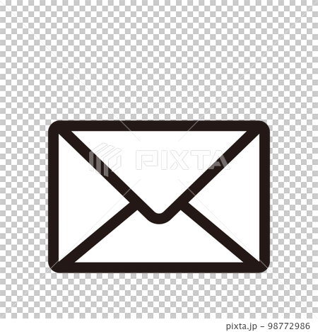 メール　アイコン（線の太さ三種） 98772986