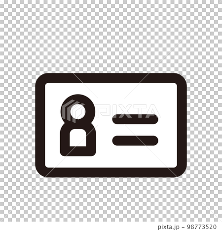 Employee card ID card icon (three line... - Stock Illustration ...